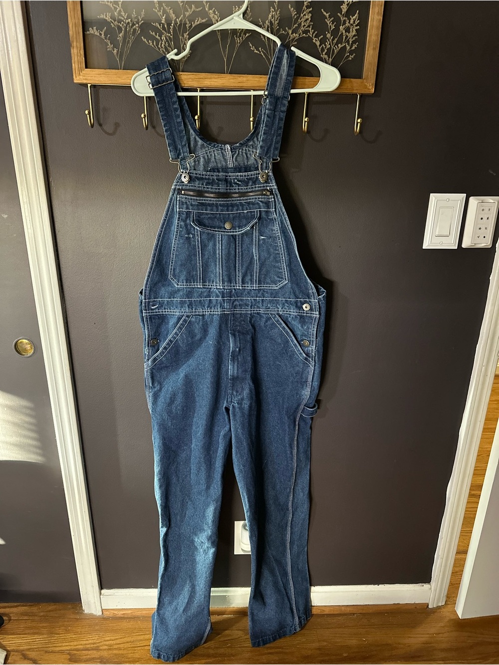 Classic Denim Overalls Jumpsuit - Blue